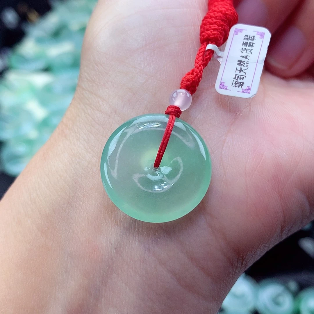 翡翠未镶嵌颈饰编号37-尺寸20/4.7