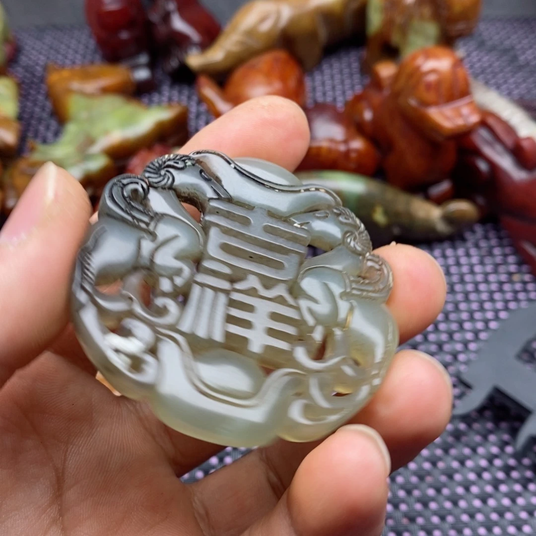 蛇纹石玉颈饰未镶嵌森***歌