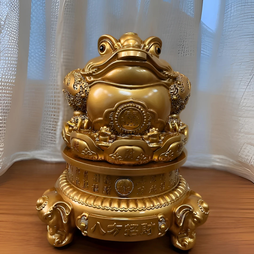 L  金蟾摆件家居玄关客厅前台开业送礼礼品工艺品（25*25*33cm）