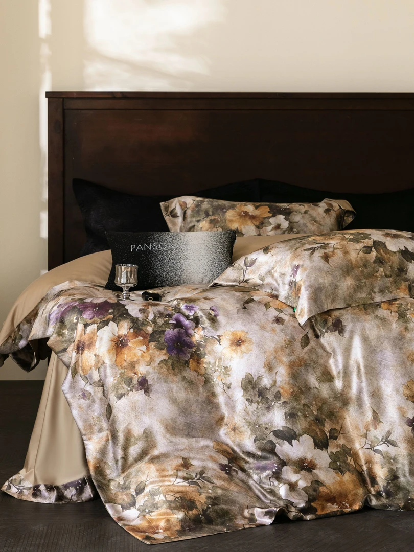 植萃臻丝裸睡天丝棉床单四件套亲肤丝滑被套春夏款高级感床上用品