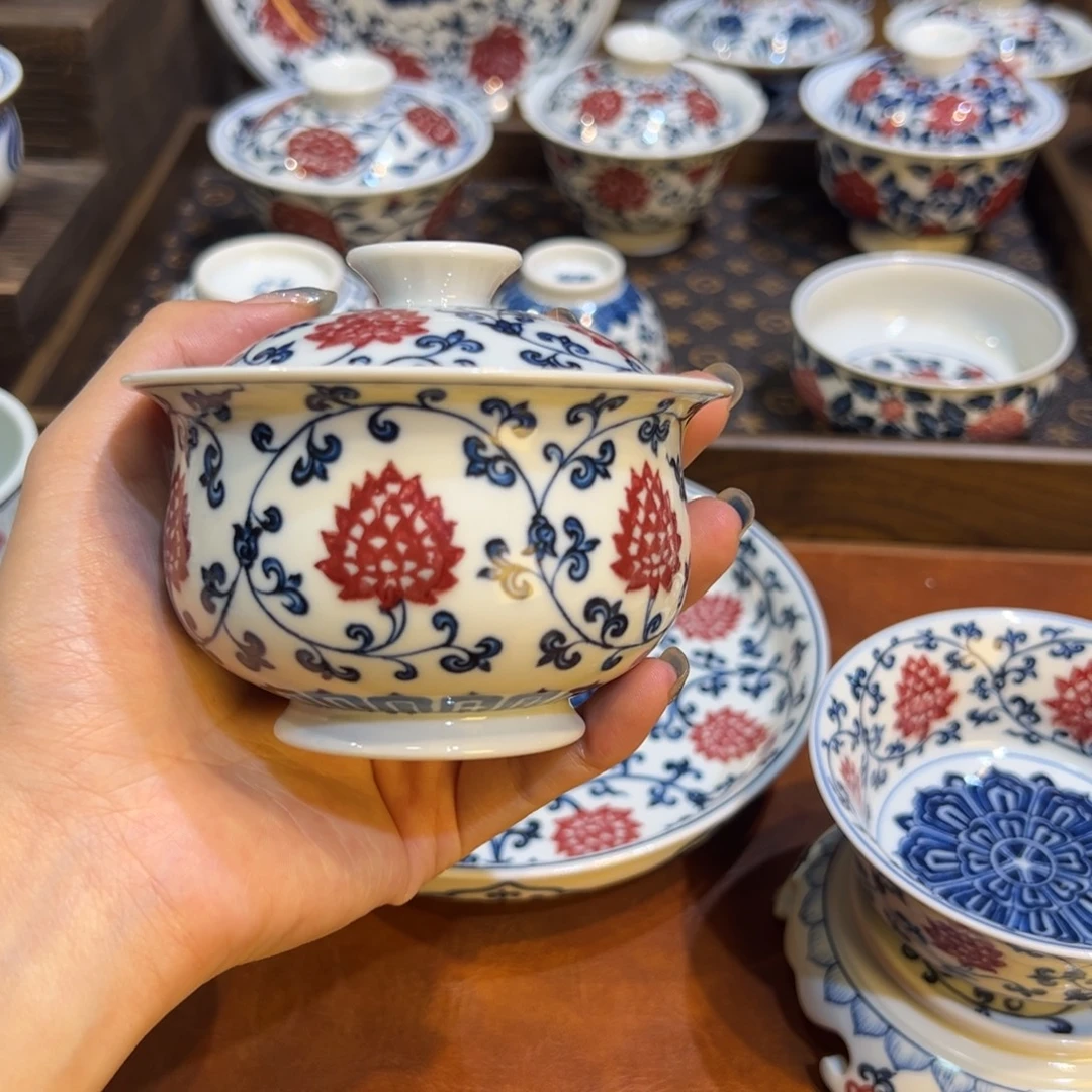 摆件陶景德镇陶瓷茶器百宝箱