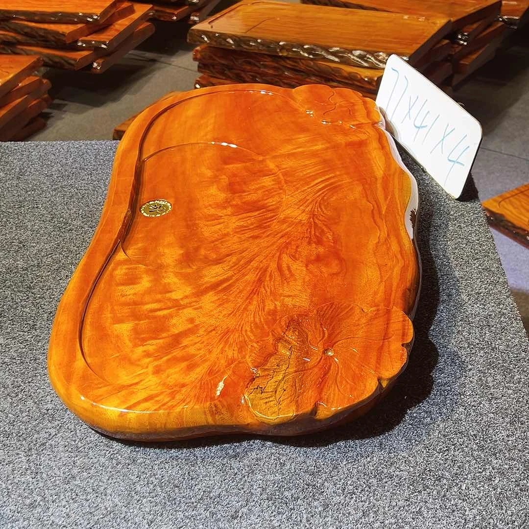 木花梨木茶盘，整板无拼接