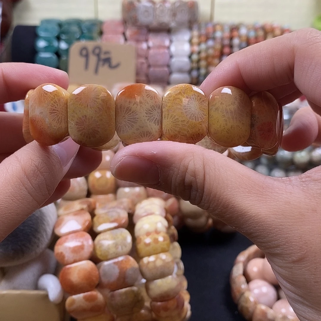 硅化珊瑚（珊瑚玉）未镶嵌手牌  上新 9