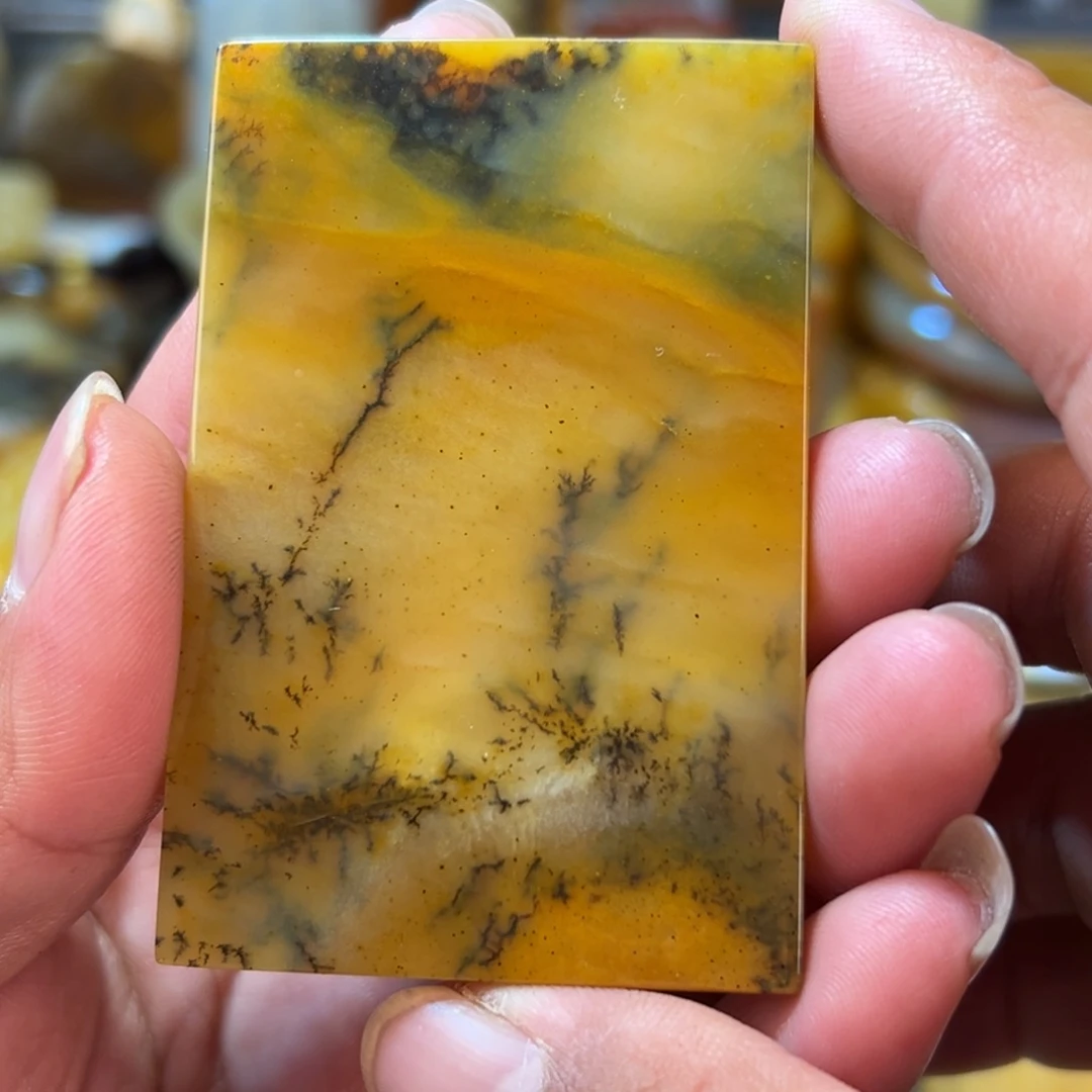 石英质玉（黄龙玉）合金颈饰