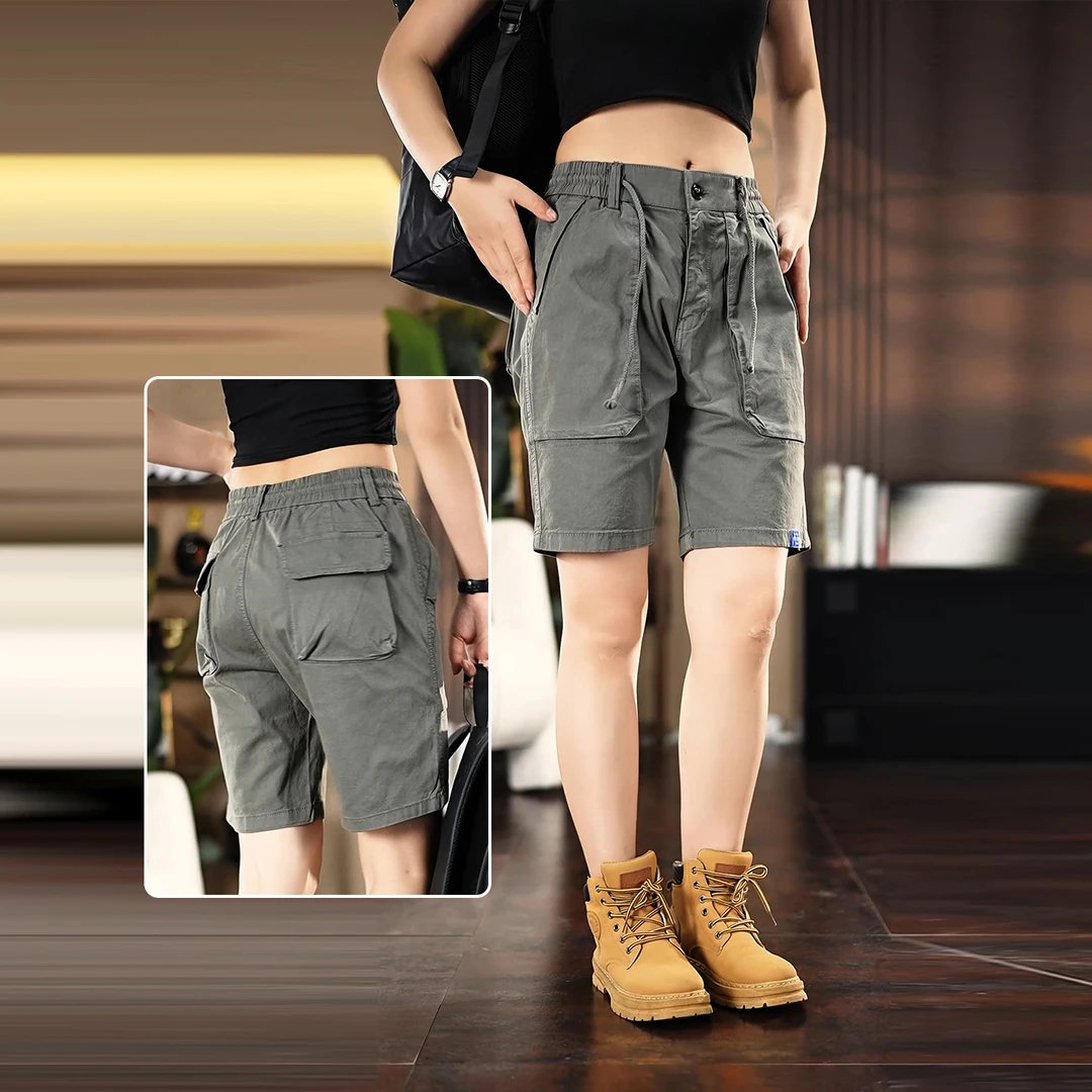 夏季男女同款百搭纯色休闲工装裤短裤户外运动潮牌品质休闲五分裤