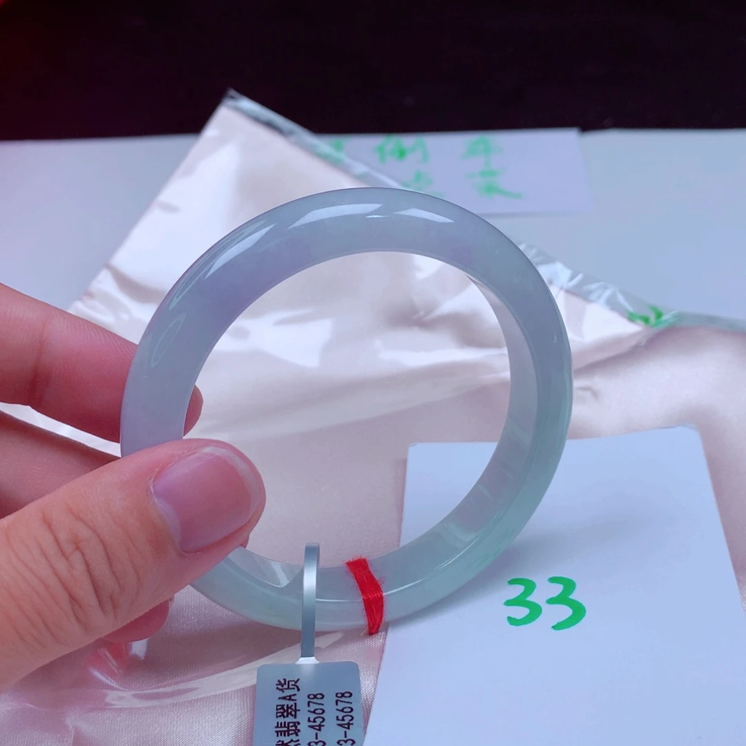 未镶嵌手镯翡翠缅甸天然A货翡翠手镯54.4