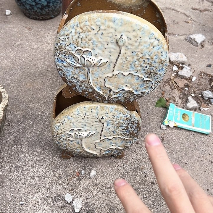 紫砂花盆花藤花盆花盆