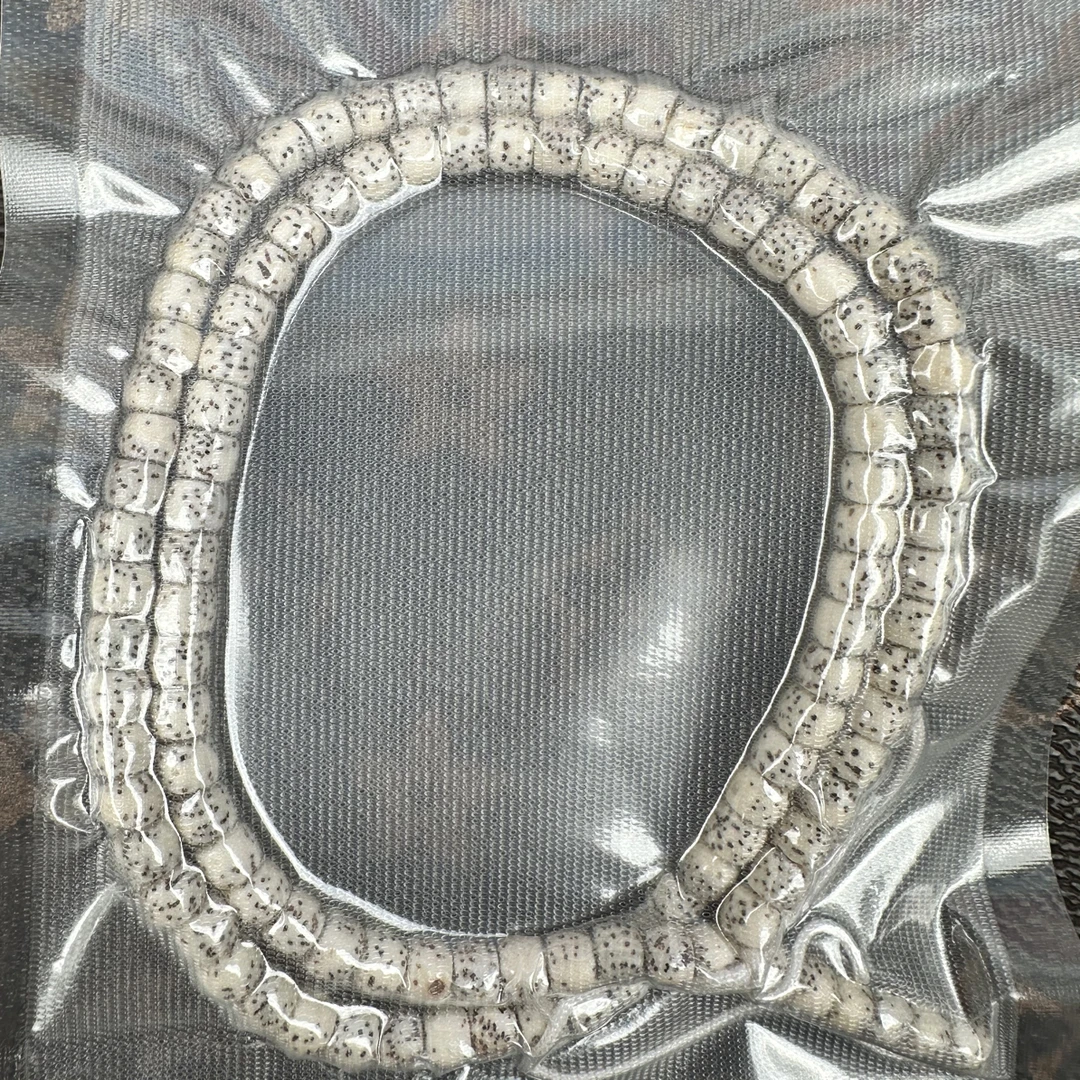 海南原脂星月奶白直切长串114颗尺寸6×5毫米