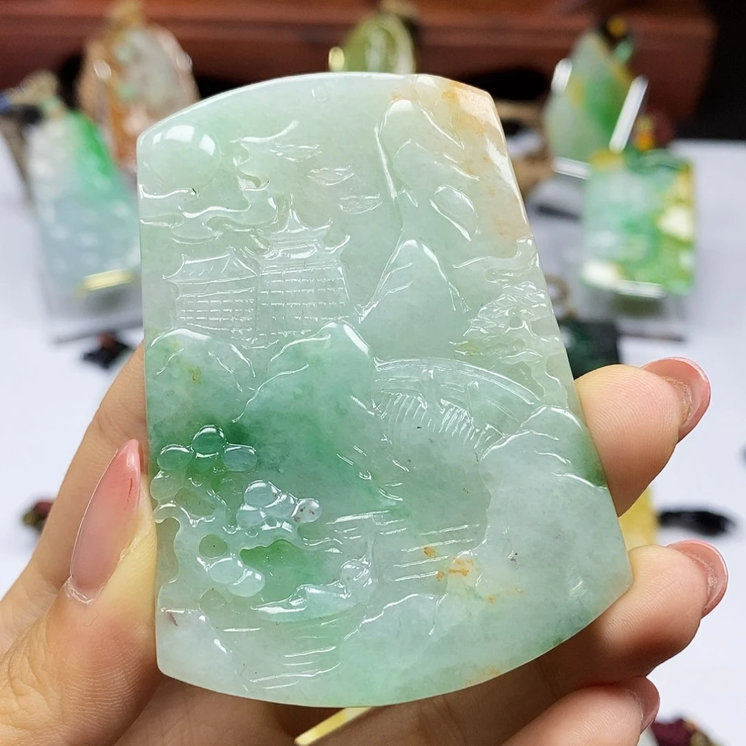 颈饰未镶嵌翡翠天然翡翠A货