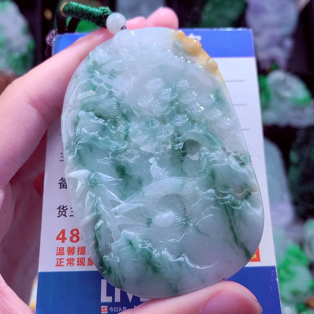 翡翠未镶嵌颈饰天然