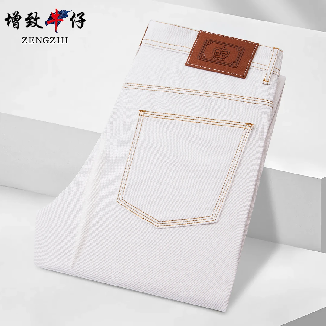 沙漠白金【三防科技面料】早秋新款【空调裤】小直筒牛仔裤男208#