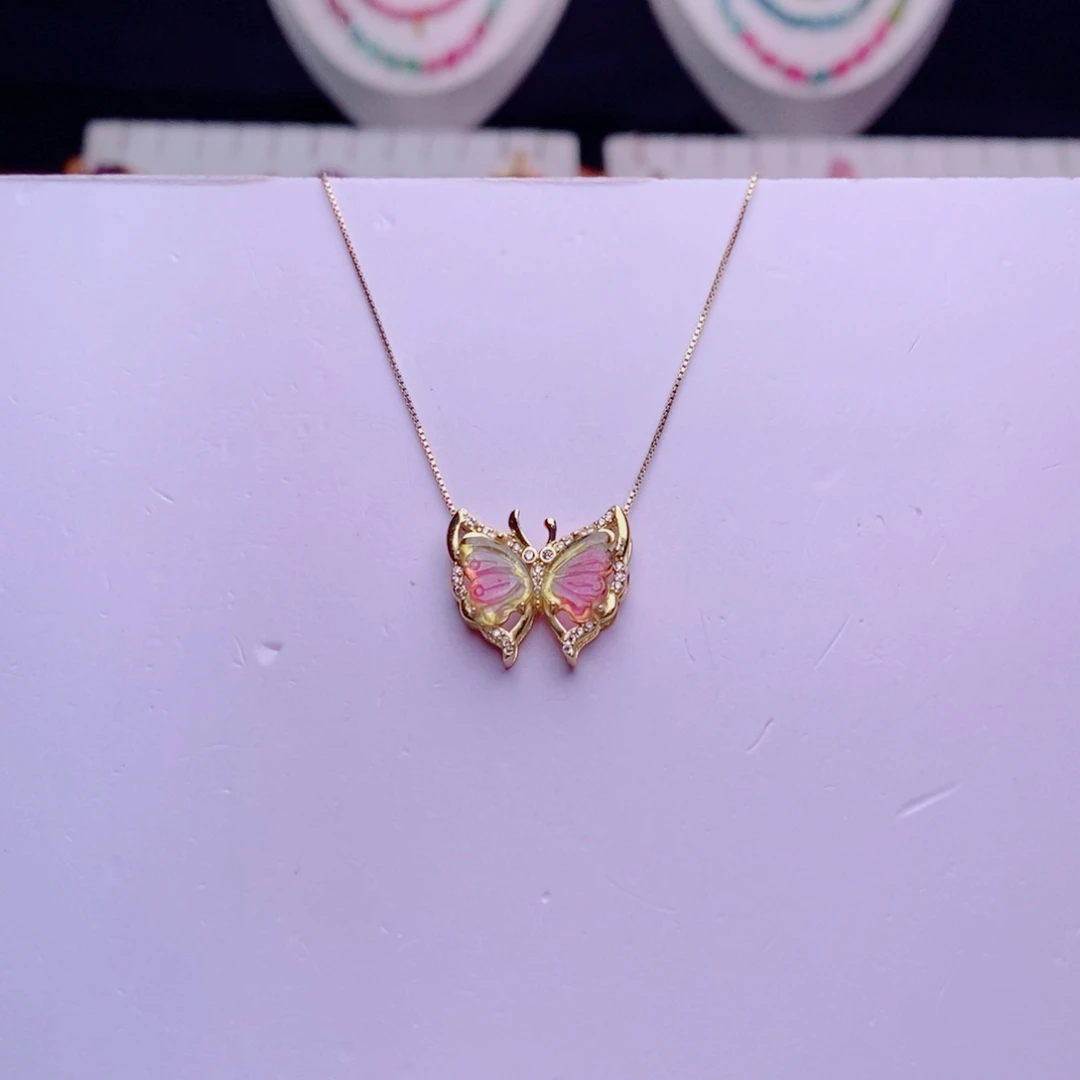 吊坠(不含链)未镶嵌碧玺蝴蝶m