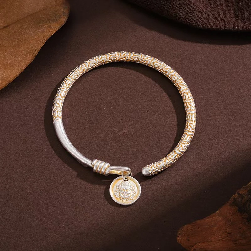 描金黄财神吊牌精品手镯  A183