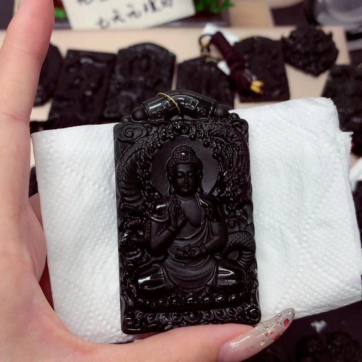 喜**蓝天然a货钢琴黑挂件