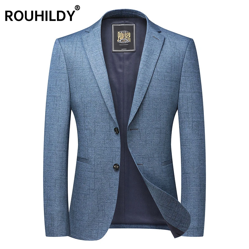 春秋西服男士垫肩垂感商务正装休闲西装外套单西便服男装单西上衣