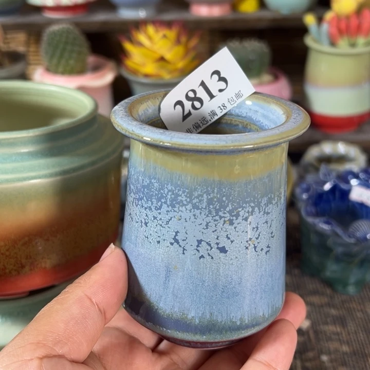 口5高9手工花盆满30包邮