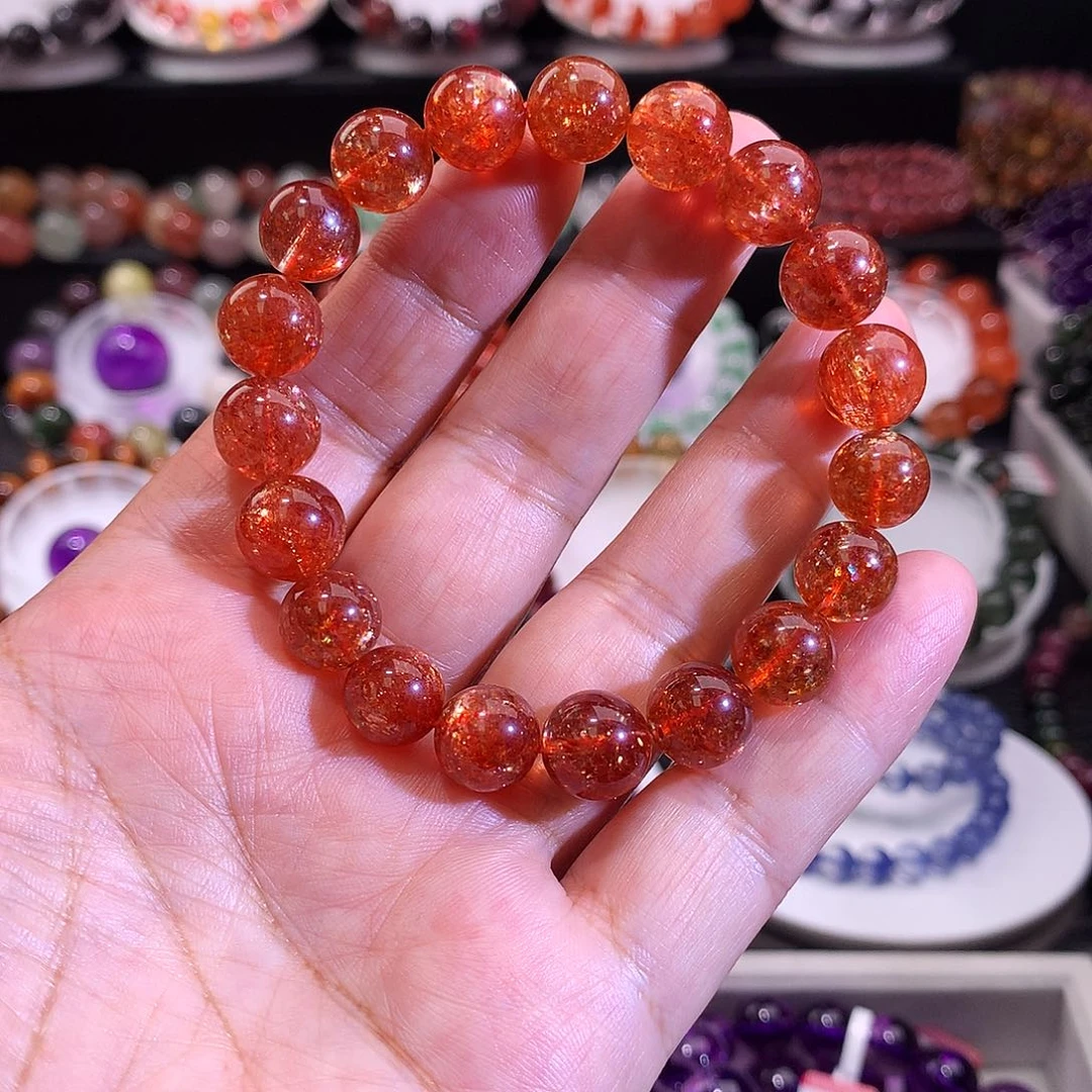 手链未镶嵌长石10.5毫米金太阳高品