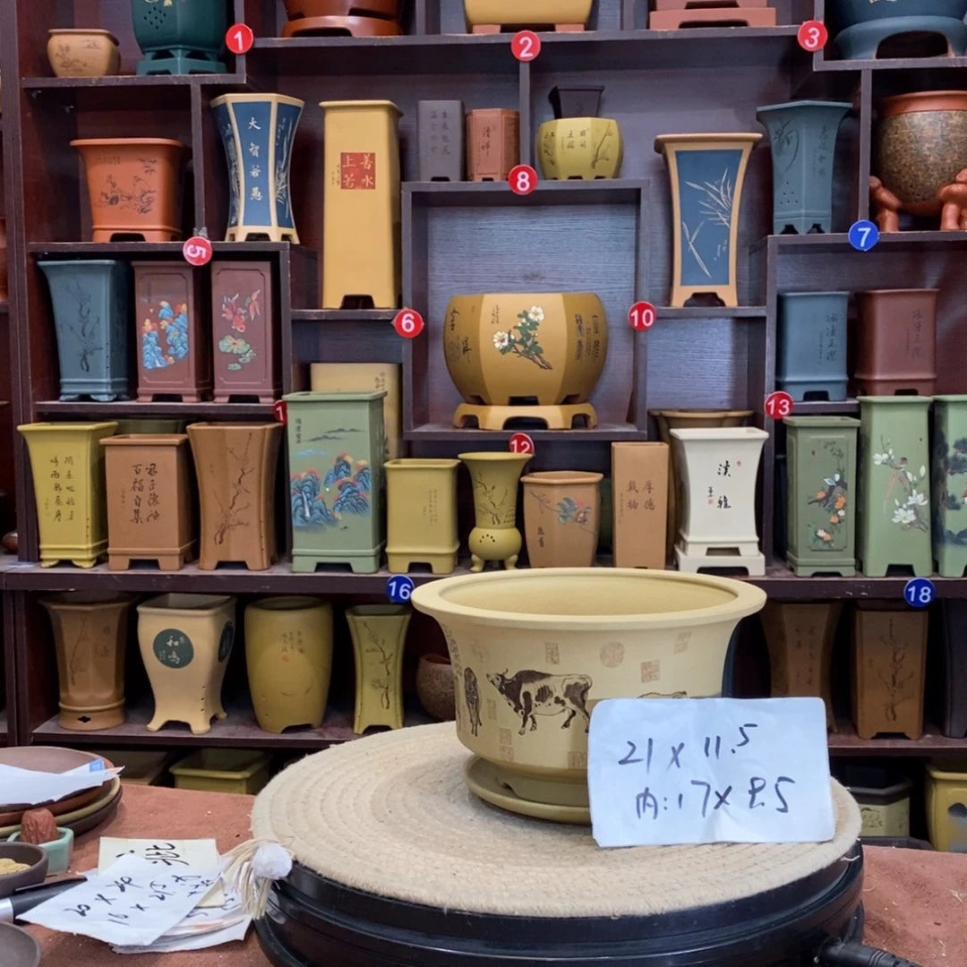 紫砂花盆紫砂花盆