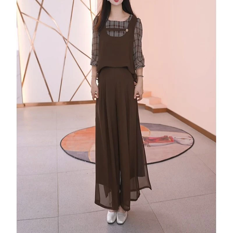 【两件套】早秋时尚女神修身洋气宽松气质休闲百搭显瘦减龄女装套裤