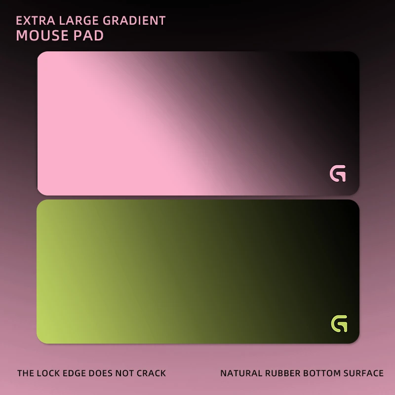 罗G高级感渐变鼠标垫粉色彩极简风大号莫兰迪电竞办公键盘桌垫