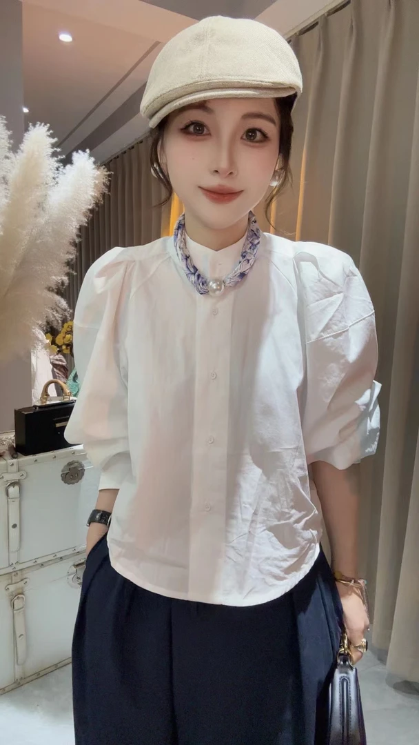 HUIHUI 法式复古宽松显瘦衬衫