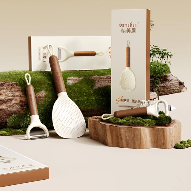 格美居厨房小工具套装水果削皮刀刮皮器开瓶器饭勺组合家用神器