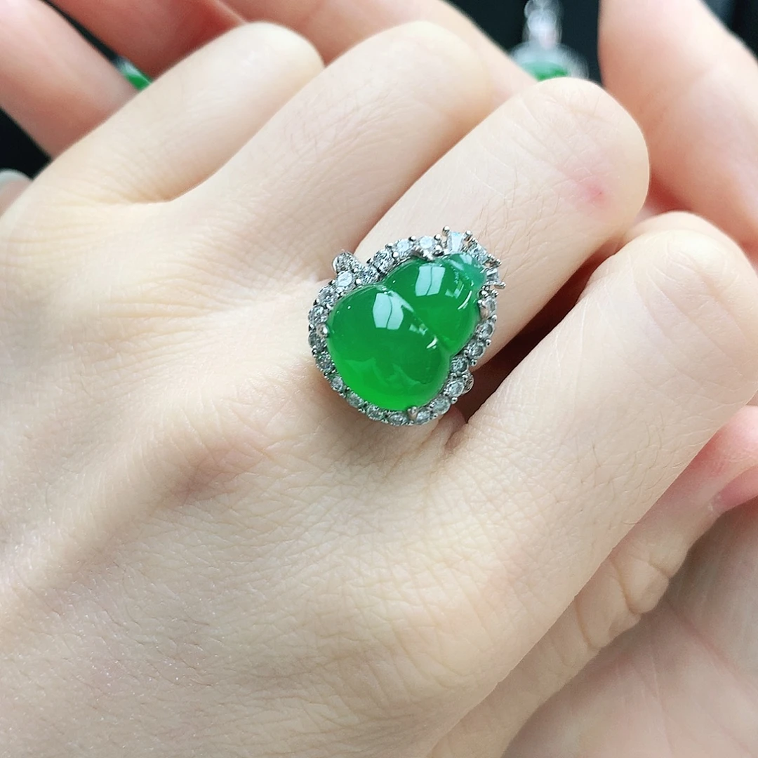 玛瑙/玉髓银S925镶嵌戒指