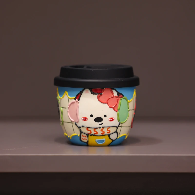 347卡通卡通动漫可爱创意优雅马克杯牛奶杯带盖水杯