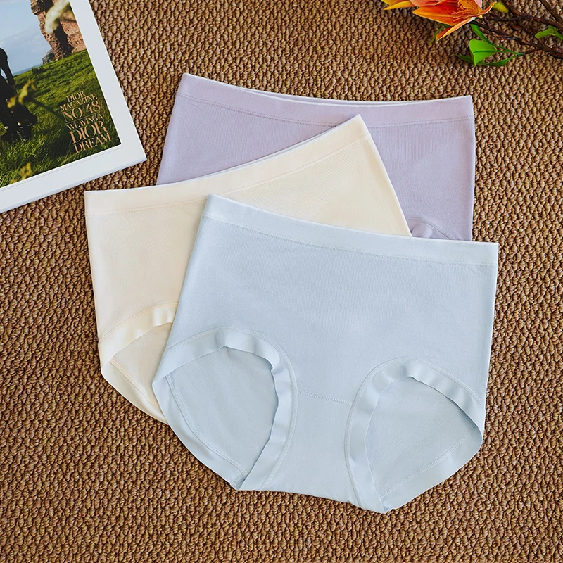 枫竺女装阿楠anan时尚舒适简约透气高腰女士无痕短裤内裤薄款