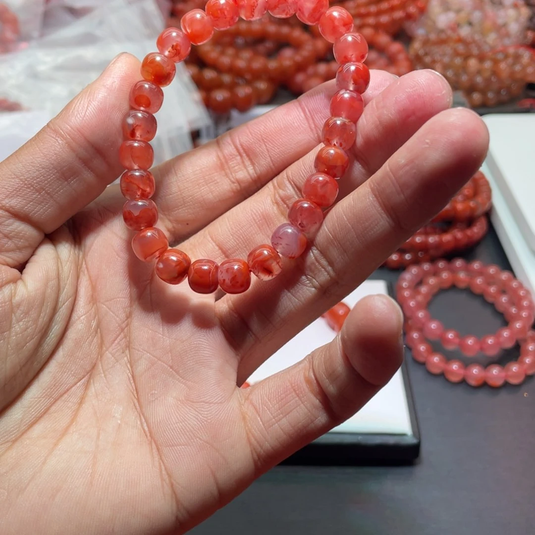 南红玛瑙手链未镶嵌