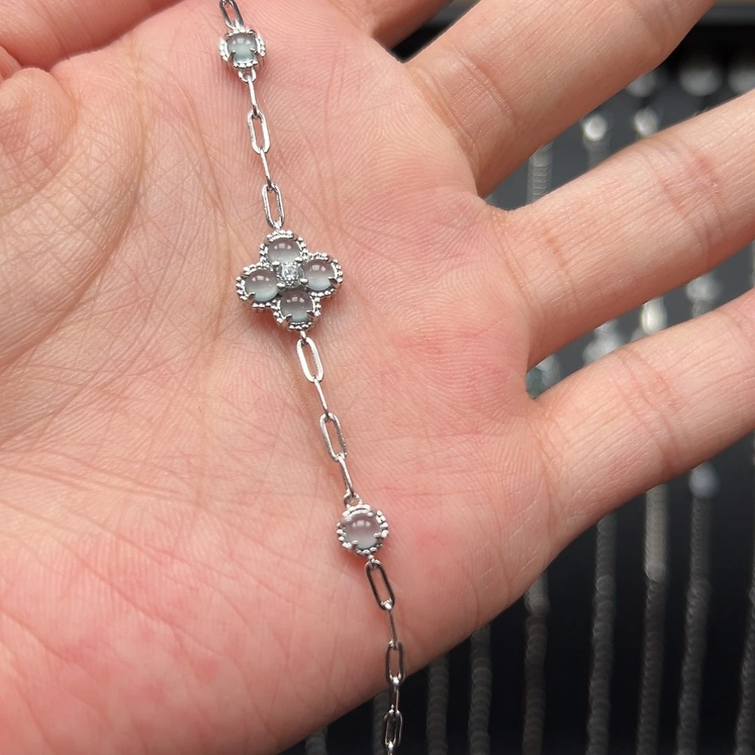 翡翠银S925镶嵌手链