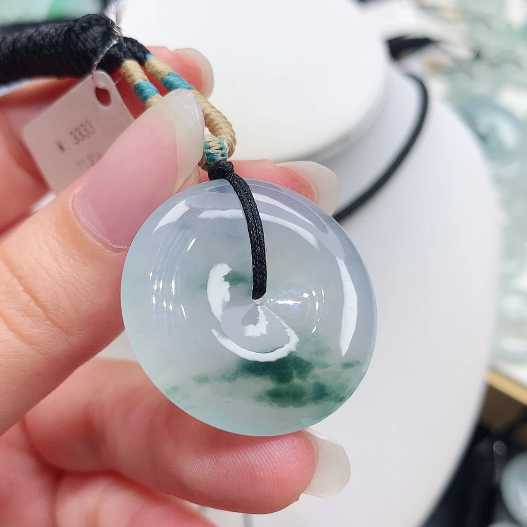 翡翠未镶嵌胸饰翡翠47，29.3/5.3