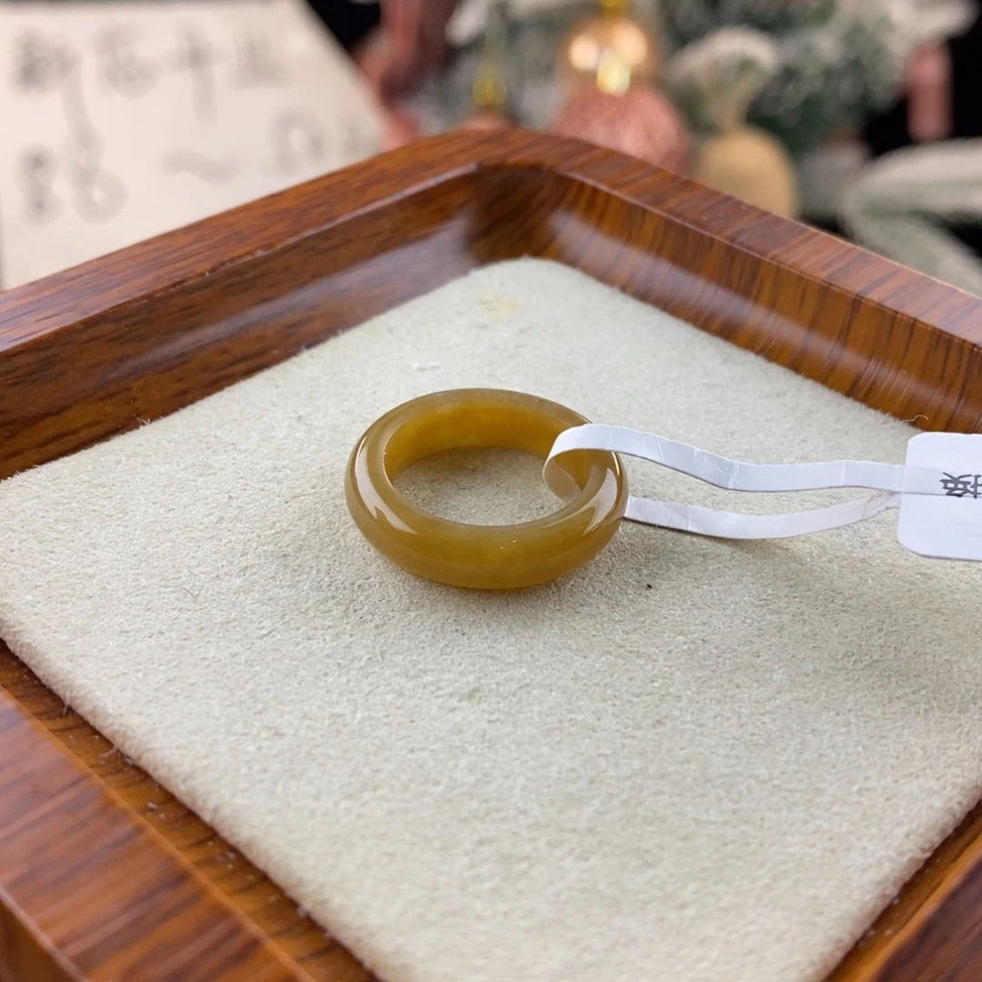 和田玉未镶嵌戒指港11.5