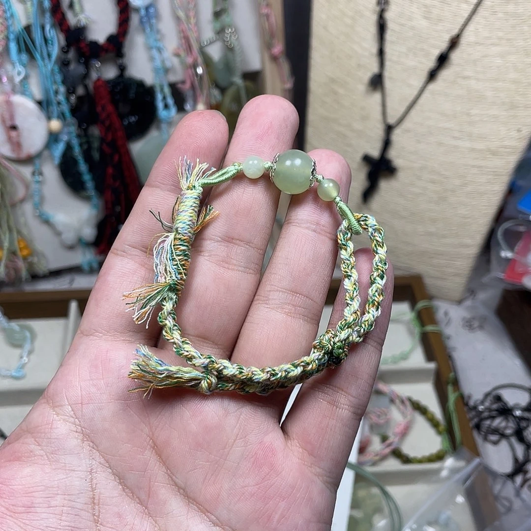 蛇纹石玉合金颈饰