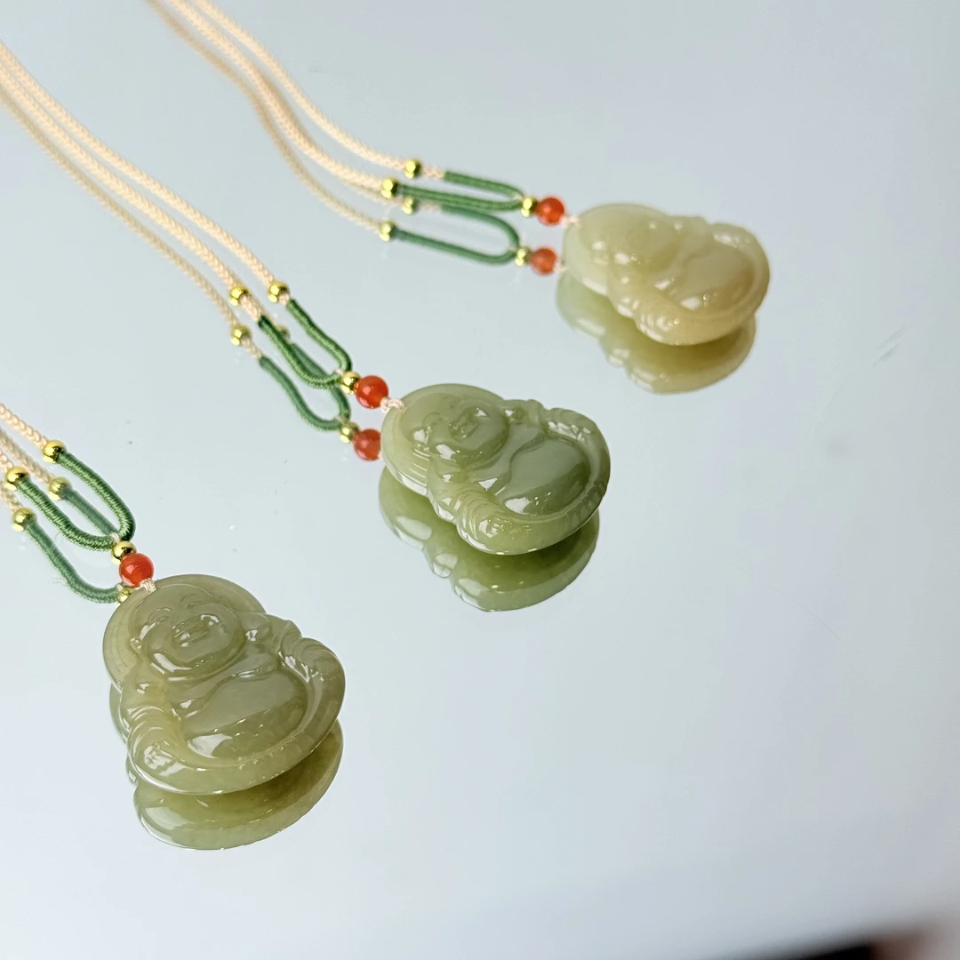 【佛公】和田玉佛公吊坠面小仙多样性发其一