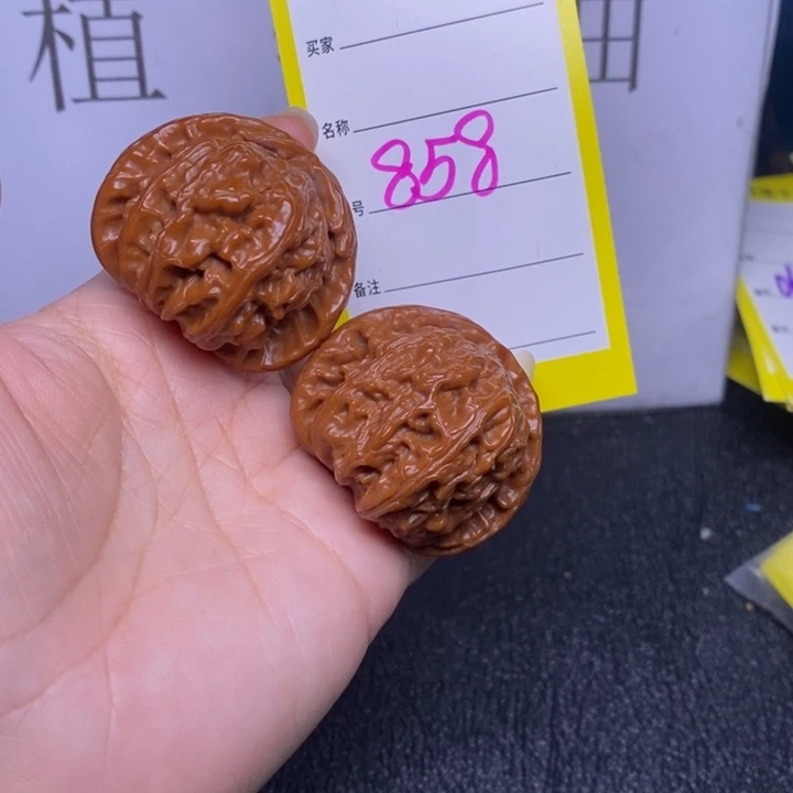 把件文玩核桃858/40白狮子