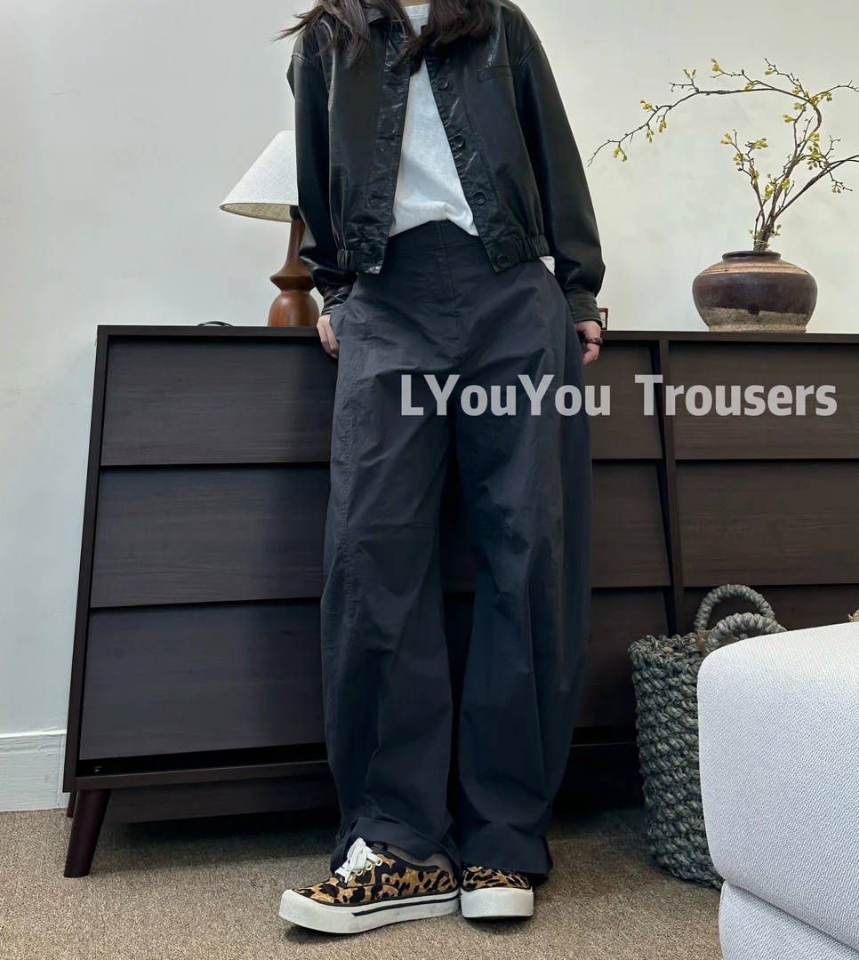 『李由由』LYouYou Trousers 简约可调节裤口休闲直筒裤-K988