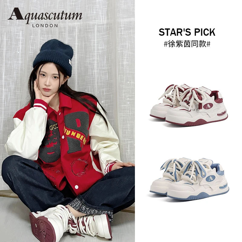 Aquascutum雅格狮丹 云朵面包鞋女增高厚底女鞋时尚百搭休闲潮鞋
