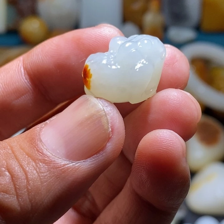 和田玉未镶嵌颈饰7.4克金蟾