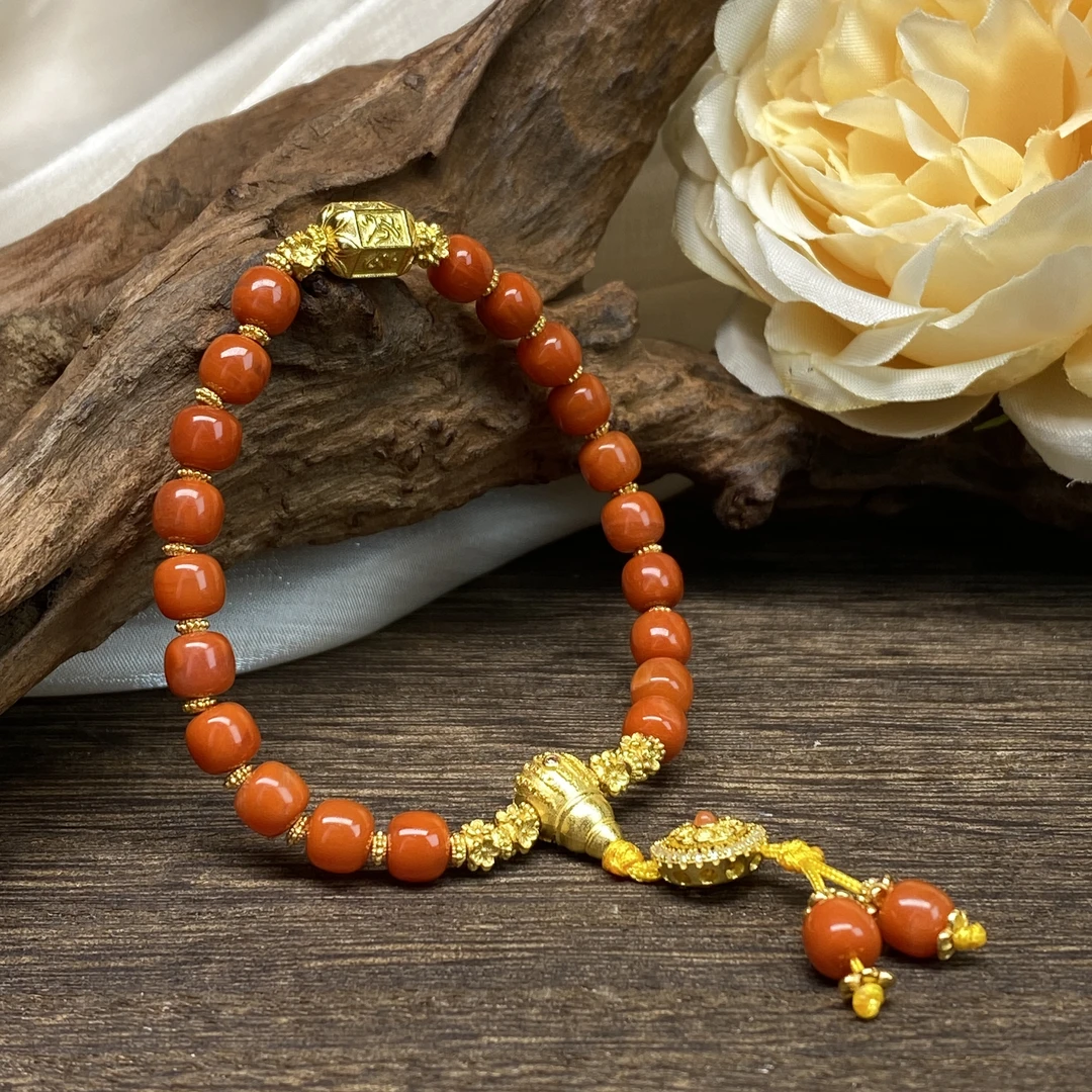 【小北严选】南红DIY单圈手串8-WH236X46【多样性发一件】约5*5mm