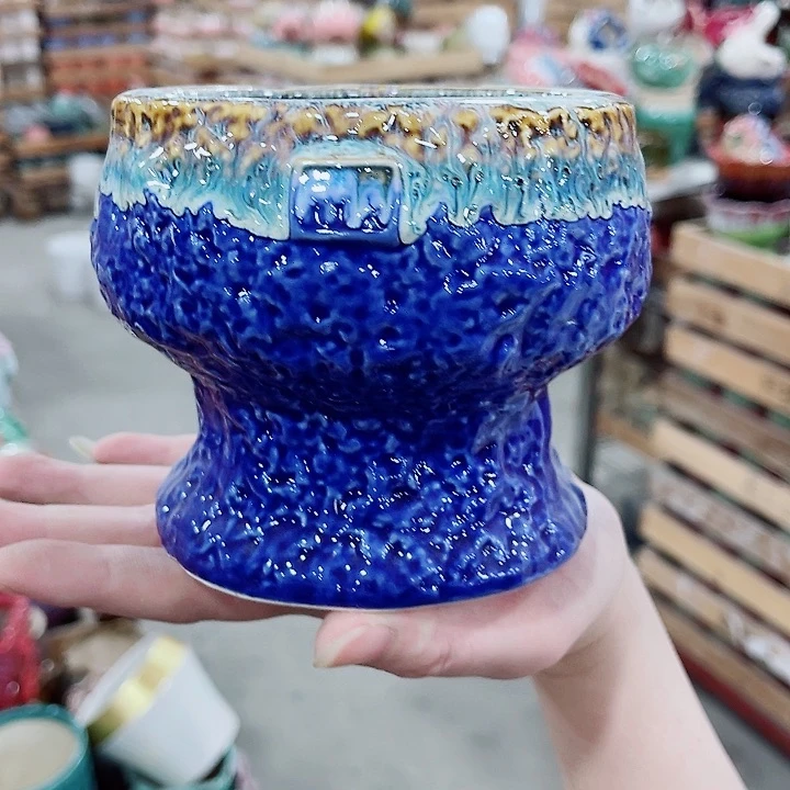 有孔，凑10元包邮陶瓷花盆发货！