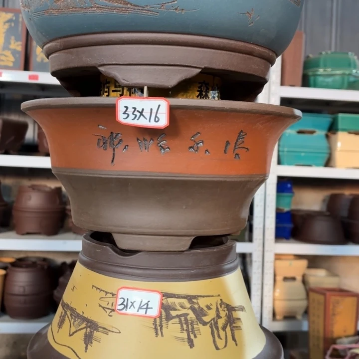 紫砂花盆100-4。