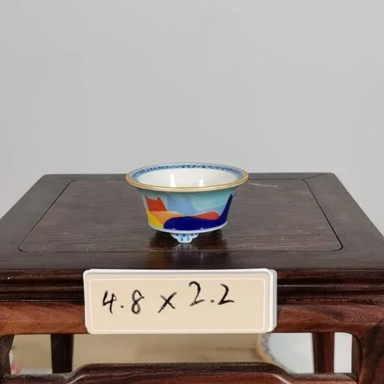 手工坯手绘青花釉下五彩