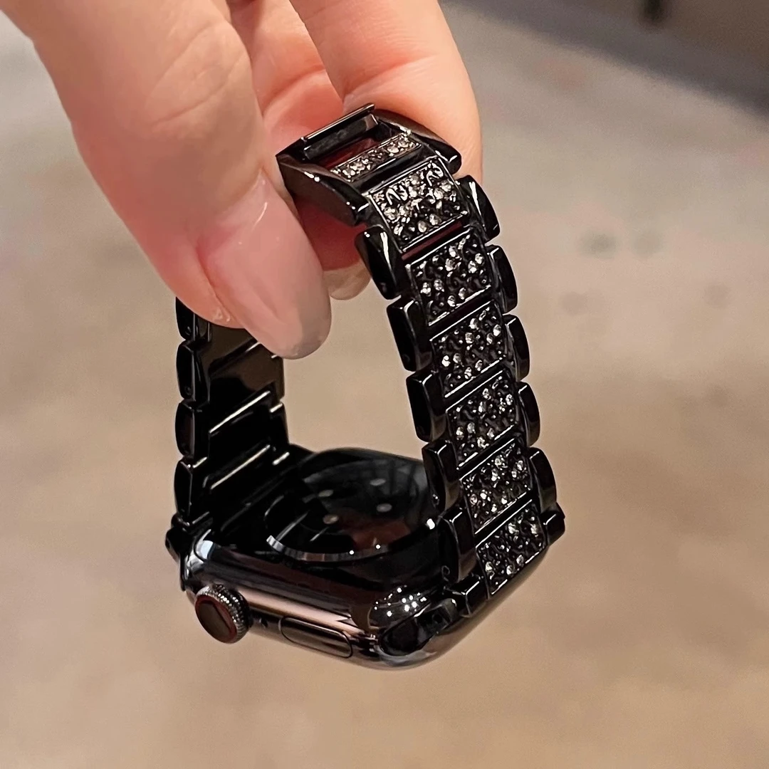 适用华为fit4手表表带满钻watch FIT4pro满天星女士金属轻奢高级