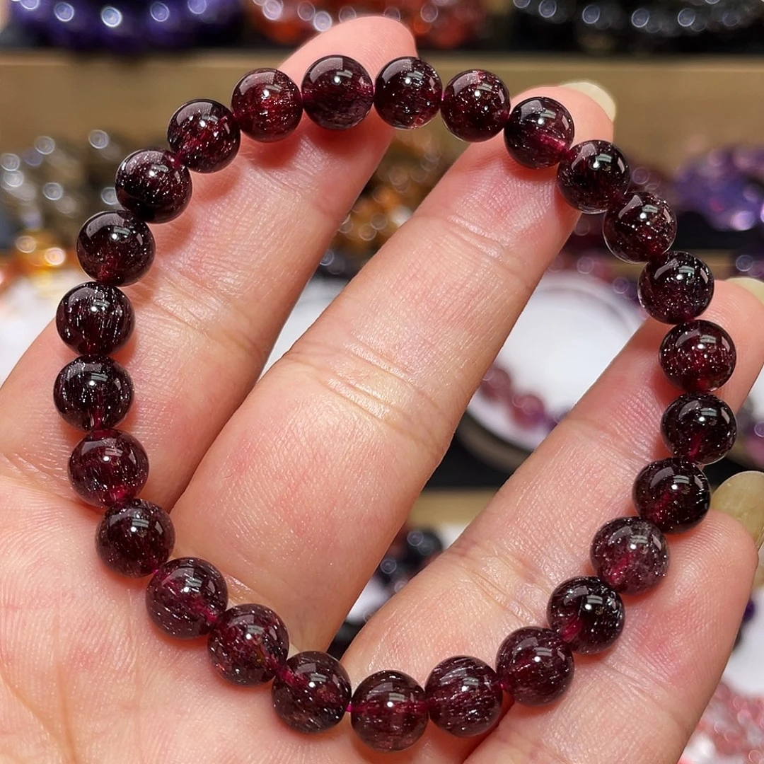 未镶嵌手链水晶车厘子红超7.5