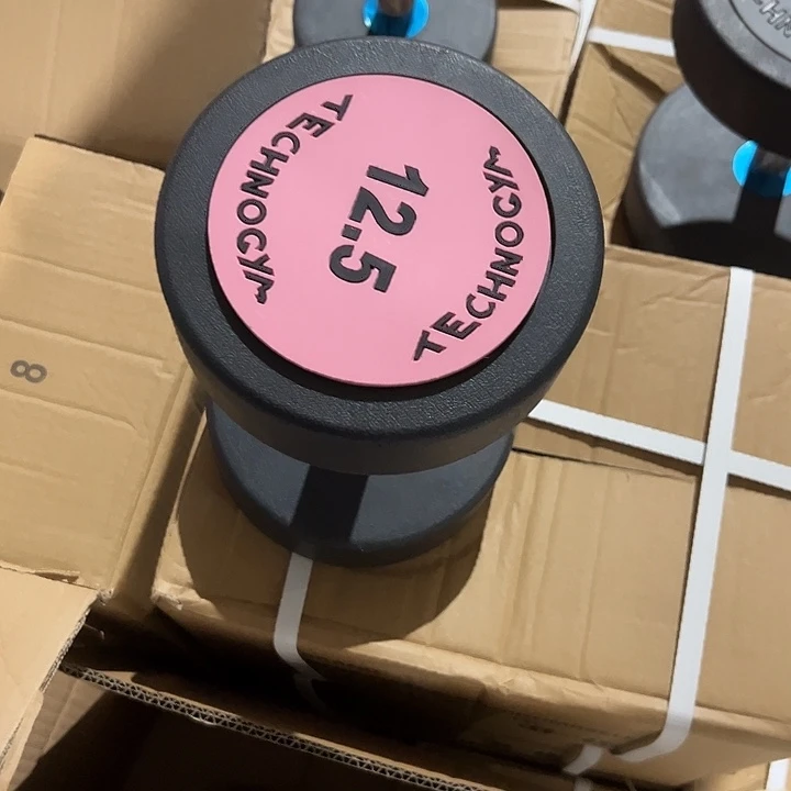 全新纯钢泰诺哑铃12.5公斤一对粉色