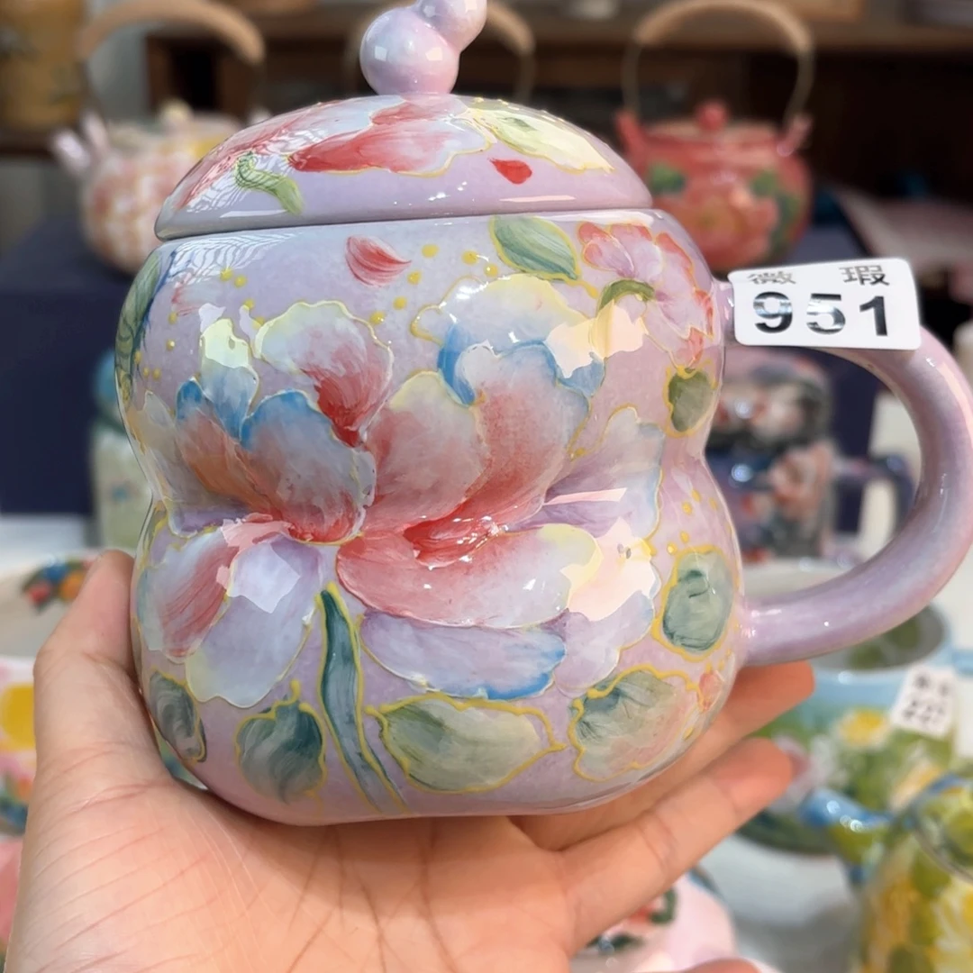 景德镇手绘高温釉下彩陶瓷茶具