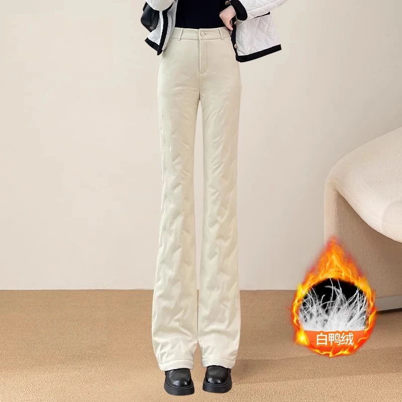 三防微喇羽绒裤女冬季外穿2025新款东北零下40度极寒防水防风棉裤