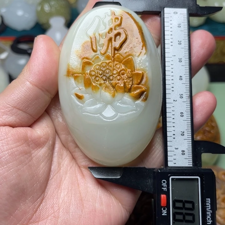 石材天然方解石手把件不退换