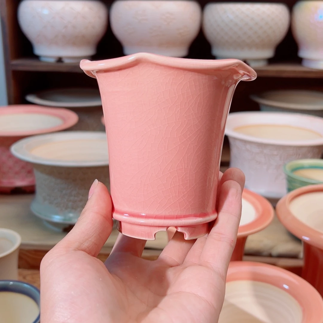 瓷片c****呀dy0303-120M花口百合内口7.5cm